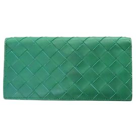 Cartera larga de cuero Intrecciato Bottega Veneta