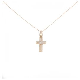 Autre Marque Collana Croce Diamante Au750