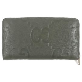Cartera larga con cremallera en cuero Jumbo GG Gucci