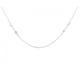Autre Marque Collana Cross Star in Au750 con Diamanti