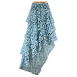 Falda de encaje y poliamida Gucci