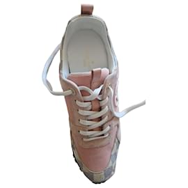 Zapatillas Bajas Louis Vuitton Rosa Damier Azur