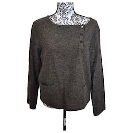 Clivianobili Anthracite Grey Knit Workwear Sweater - Autre Marque