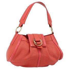 Bulgari Borsa BVLGARI in pelle Pink Gold Auth 183638A