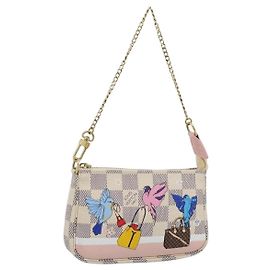 LOUIS VUITTON Damier Azur Mini Pochette Accessoires Bolso N64451 Auth 183738SM