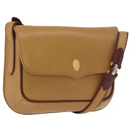 Borsa a Spalla CARTIER in Pelle Beige Oro Autentica 184435