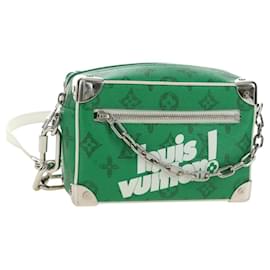 LOUIS VUITTON Monogram Everyday Mini Soft Trunk Bag Green M80816 Auth 182630M