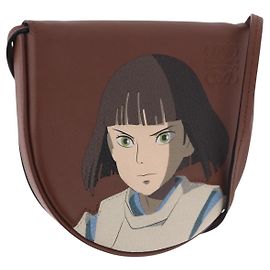 LOEWE Studio Ghibli anagram Heel Pouch Haku Bag Pelle Marrone Auth 167385SM