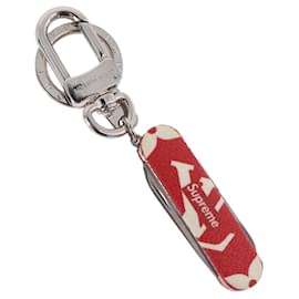 LOUIS VUITTON Monogram LV x Supreme Pocket Knife Key Chain MP2070 Auth 182946A - Louis Vuitton