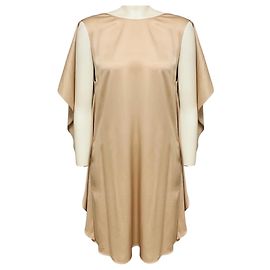 Stella Mc Cartney Vestido sin mangas Stella McCartney Champagne Beige Desert Draped Back