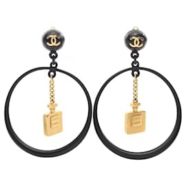 Chanel Coco Mark Parfümflakon Motiv Creolen-Ohrringe