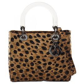 Christian Dior LADY DIOR Borsa 2-Way stampa leopardata