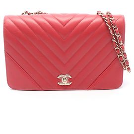 Borsa a tracolla Chanel Chevron V-Stitch Full Flap