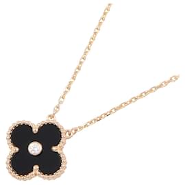 Van Cleef & Arpels Vintage Alhambra Onyx Necklace