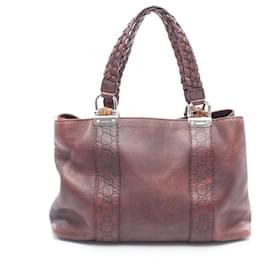 Borsa Tote Gucci Bamboo color bordeaux
