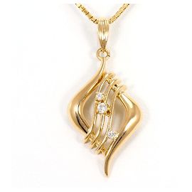 Autre Marque Collana in oro giallo 18K con diamante
