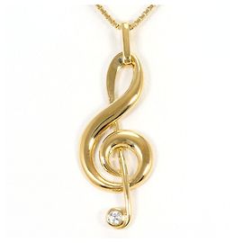 Autre Marque Collana in oro giallo 18K con diamante