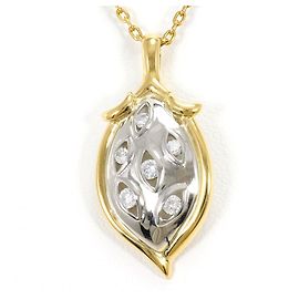 Autre Marque Collana in platino PT850 e oro giallo 18K con diamante