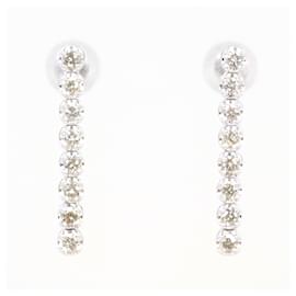 Orecchini pendenti in oro bianco 18K e diamanti - Autre Marque