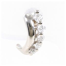 Autre Marque Platin-Halbreif-Ohrringe mit Diamant