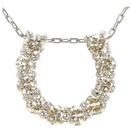 Autre Marque Collana in platino con diamante marrone