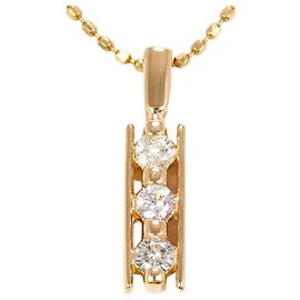 Autre Marque Collana in oro giallo 14K con diamante