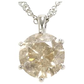 Autre Marque Collana in platino PT999 con diamante marrone