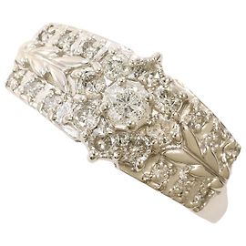 Autre Marque Anello a fascia in platino PT900 con diamante