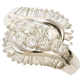 Autre Marque PT900 Platinring mit Diamant