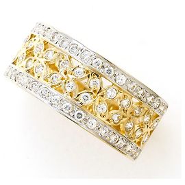 Autre Marque K14 14K Goldring mit Zirkonia