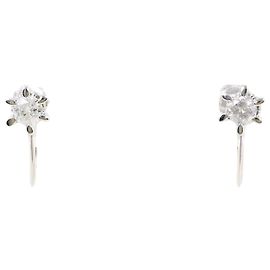 Autre Marque PT900 Platin-Clip-Ohrringe mit Diamanten