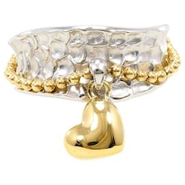 Autre Marque Ringband aus 18K Gelbgold und Platin