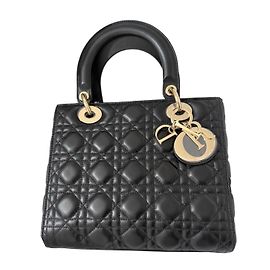 Dior Borsa Lady Dior My ABCDior Cannage in pelle nera