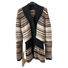 Balenciaga gestreifter Cardigan aus Wolle und Alpaka