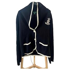 Autre Marque Lauren Ralph Lauren Giacca in Maglia Bianca e Nera
