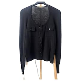 Balenciaga Cardigan aus schwarzer Schurwolle