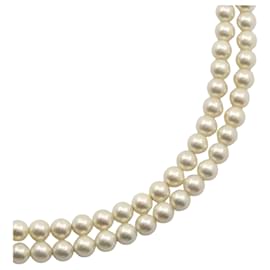 Pearl Silver Long Necklace - Autre Marque
