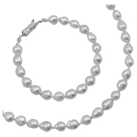 Set Collana e Bracciale 2 in 1 in Argento 925 e Perle Barocche - Autre Marque
