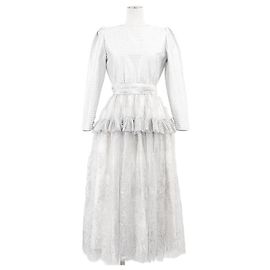 Christian Dior Boutique Wollmischungs-Langes Kleid