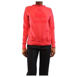 Isabel Marant Etoile Sudadera de terciopelo rosa con logotipo - talla UK 6
