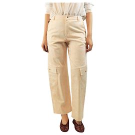 Roberto Cavalli Pantalones cargo rosa con estampado de reptil