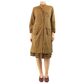 Autre Marque Khaki cotton pocket shirt - size L