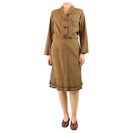 Set con giacca leggera e gonna in cotone kaki - taglia L - Autre Marque