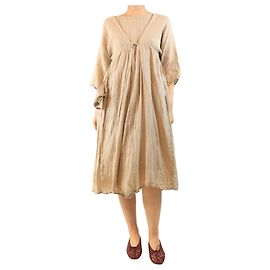 Autre Marque Oatmeal linen oversized dress - One size