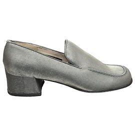 Autre Marque Julien David Mocassini in pelle metallizzata argento