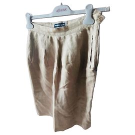 Falda de lino beige Emporio Armani