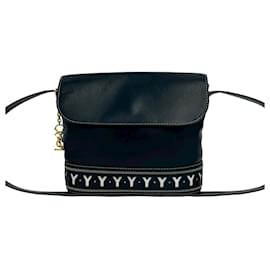 Sac à bandoulière en cuir bleu marine Yves Saint Laurent