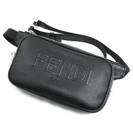 Borsa a tracolla Fendi in pelle nera