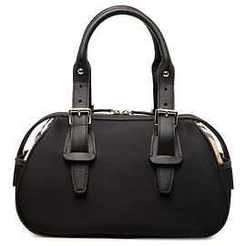 Bolsa de nylon Burberry Black Nova Check com acabamento