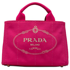 Borsa Prada Pink Small Canvas Canapa Logo